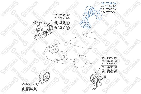 STELLOX 25-17559-SX Mounting, engine
