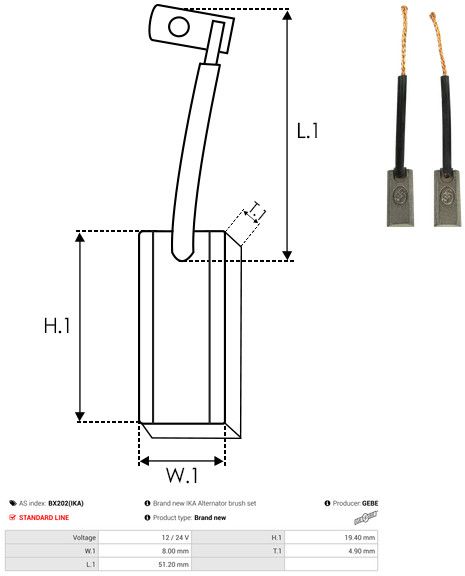 Süsinikuhari, generaator, AS-PL BX202(IKA)