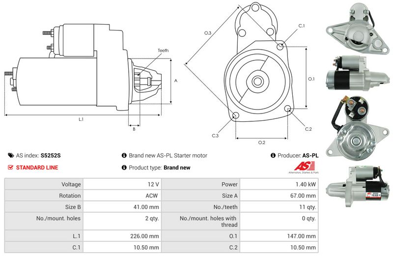 AS-PL S5252S Starter