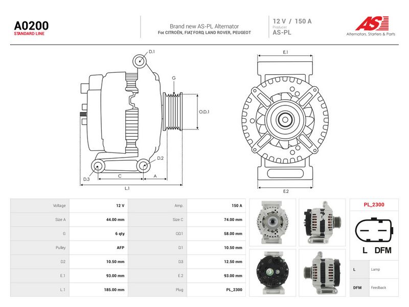 Generaator, AS-PL A0200