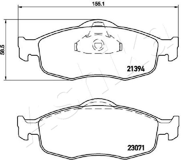 ASHIKA 50-00-0317 Brake Pad Set, disc brake