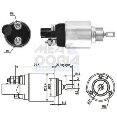 MEAT & DORIA Magneetschakelaar, startmotor 46132