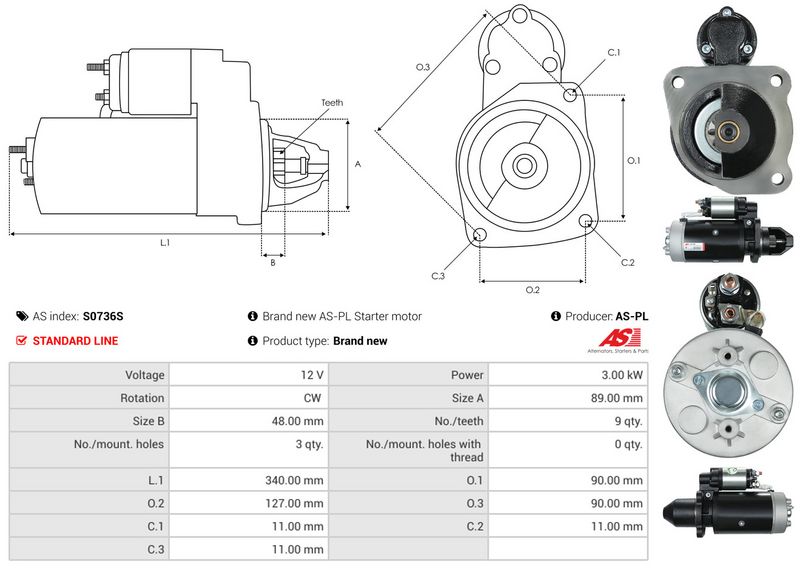 AS-PL S0736S Starter
