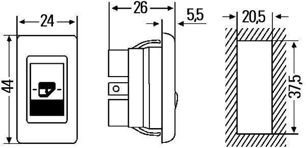 Spínač, zvedací zařízení oken 6GH 857 414-001