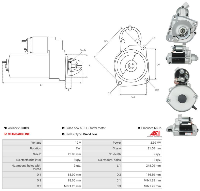 Starter, AS-PL S0089