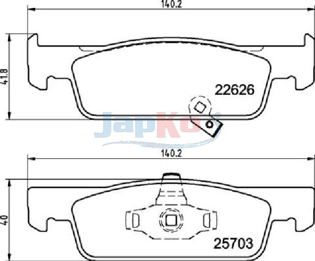 JAPKO 50M01 Brake Pad Set, disc brake