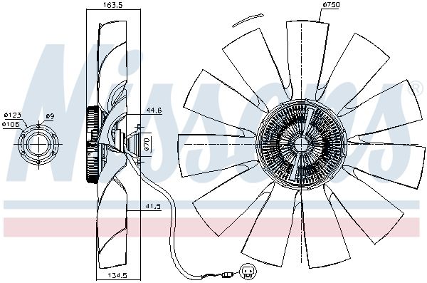 NISSENS 86029 Clutch, radiator fan