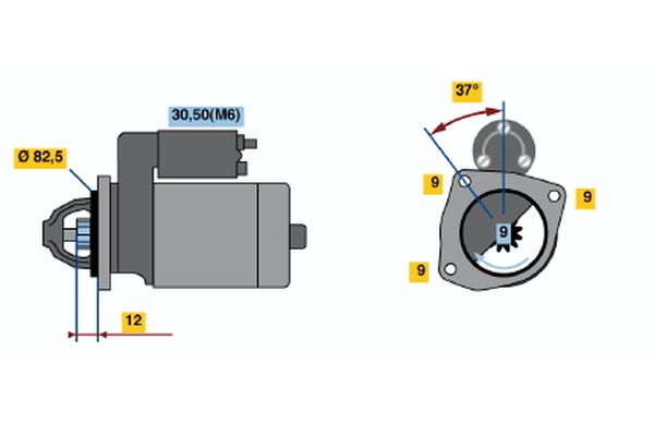 BOSCH önindító 0 001 108 234