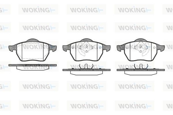 Комплект гальмівних накладок, дискове гальмо, Woking P2903.01