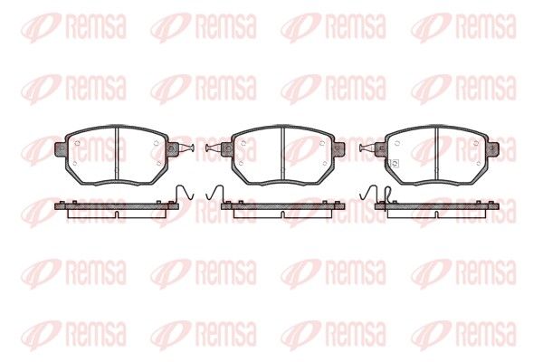 Комплект гальмівних накладок, дискове гальмо, Remsa 0985.02