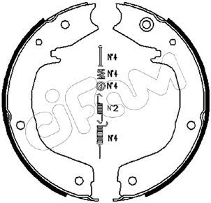 CIFAM fékpofakészlet, rögzítőfék 153-267K