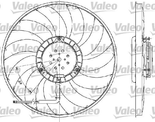VALEO ventilátor, motorhűtés 698609