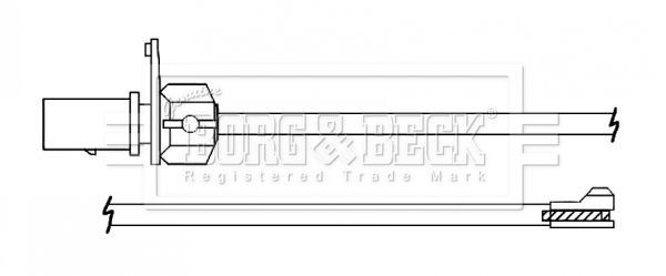 Конт. попер. сигналу, знос гальм. накл., Borg & Beck BWL3140