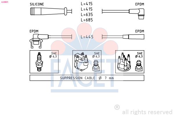 FACET Bougiekabelset 4.8801