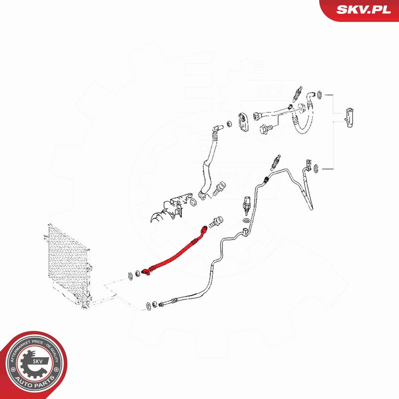 ESEN SKV 54SKV652 High/Low-pressure Line, air conditioning
