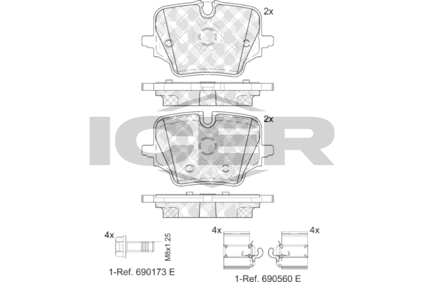 ICER 182543 - Brake Pad Set, disc brake