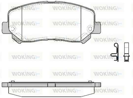 Комплект гальмівних накладок, дискове гальмо, Woking P14133.22