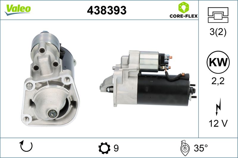 VALEO Startmotor / Starter 438393