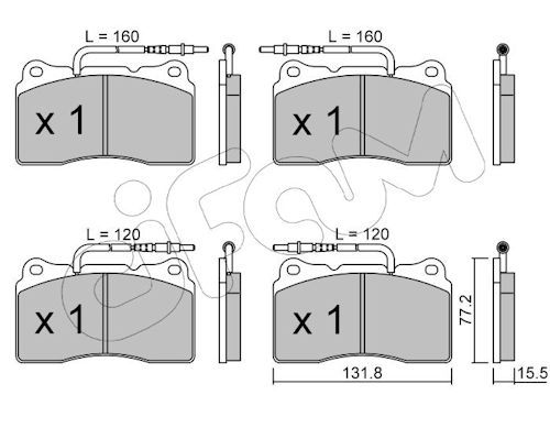 Set placute frana,frana disc 822-288-3 CIFAM