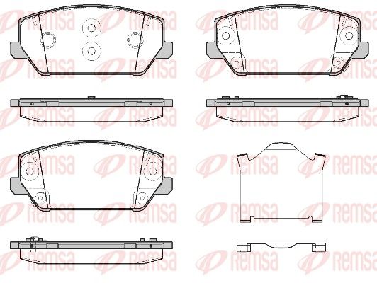 REMSA KIA Колодки тормозные передние OPTIMA 2.0