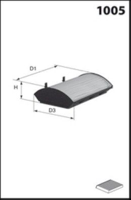 MECAFILTER ELR7183 Filter, cabin air