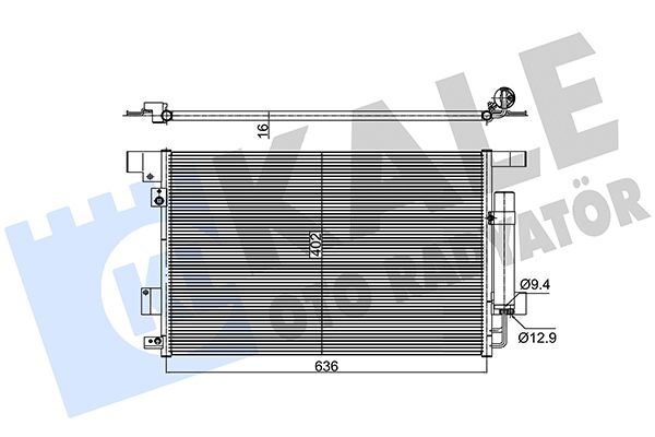 Конденсатор, система кондиціонування повітря, Kale Oto Radyatör 381700