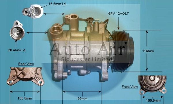 Auto Air Gloucester 14-0089P Compressor, air conditioning