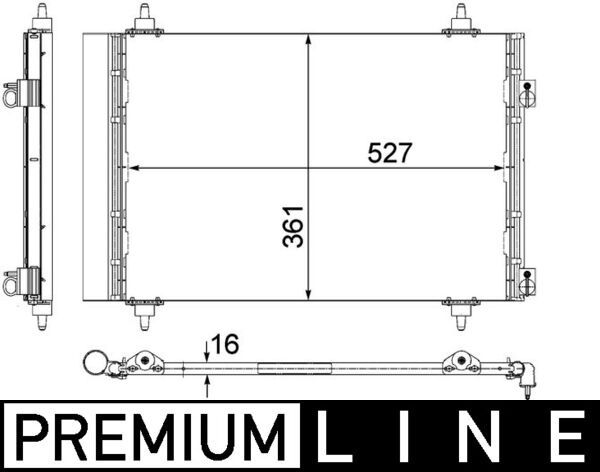 MAHLE kondenzátor, klíma AC 554 000P