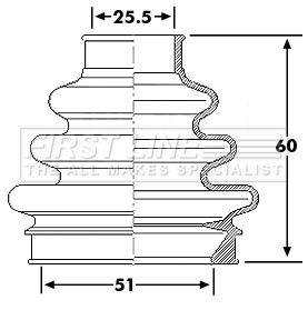 First Line FCB6189 Bellow, drive shaft