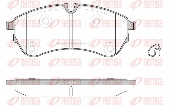 Комплект гальмівних накладок, дискове гальмо, Remsa 1830.00