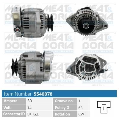 MEAT & DORIA Dynamo / Alternator 5540078