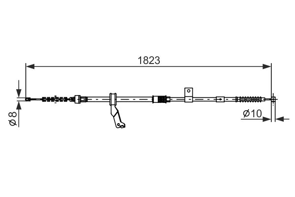 Bosch Cable Pull, parking brake 1 987 482 295