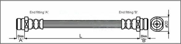 Furtun frana METZGER AUTOTEILE 4113310