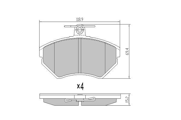 FREMAX fékbetétkészlet, tárcsafék FBP-1051