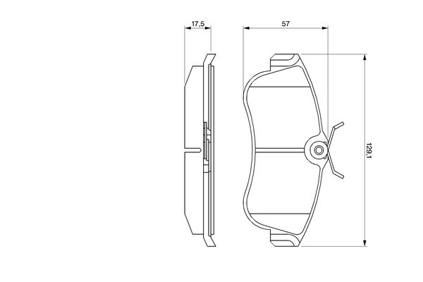 BOSCH 0 986 461 147 Brake Pad Set, disc brake