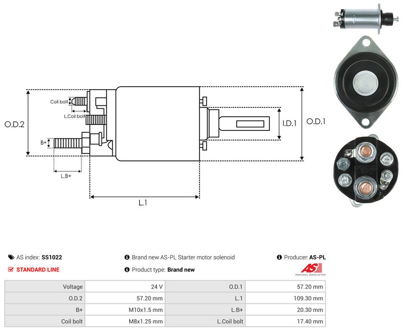 Magnetlülitus, starter, AS-PL SS1022