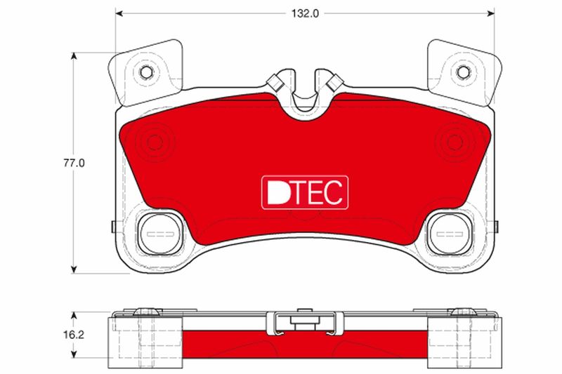 Комплект гальмівних накладок, дискове гальмо, Trw GDB1775DTE