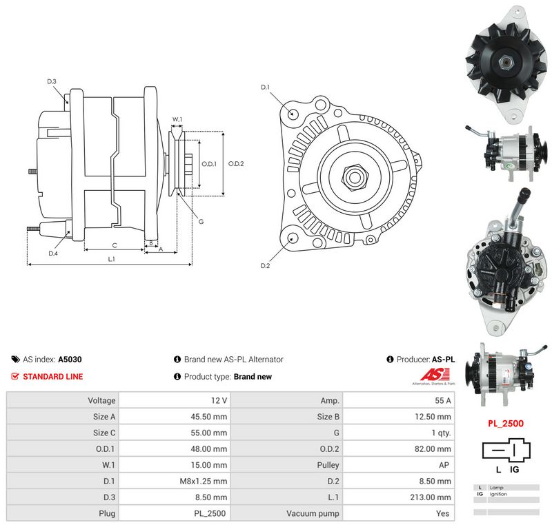 Generaator, AS-PL A5030