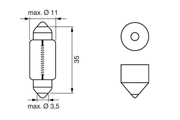 BOSCH 1 987 301 060 Bulb, licence plate light