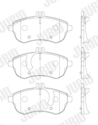 JURID Mercedess гальмівні колодки передній .W204 07-
