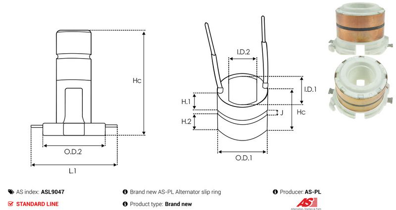 Rõngas, generaator, AS-PL ASL9047