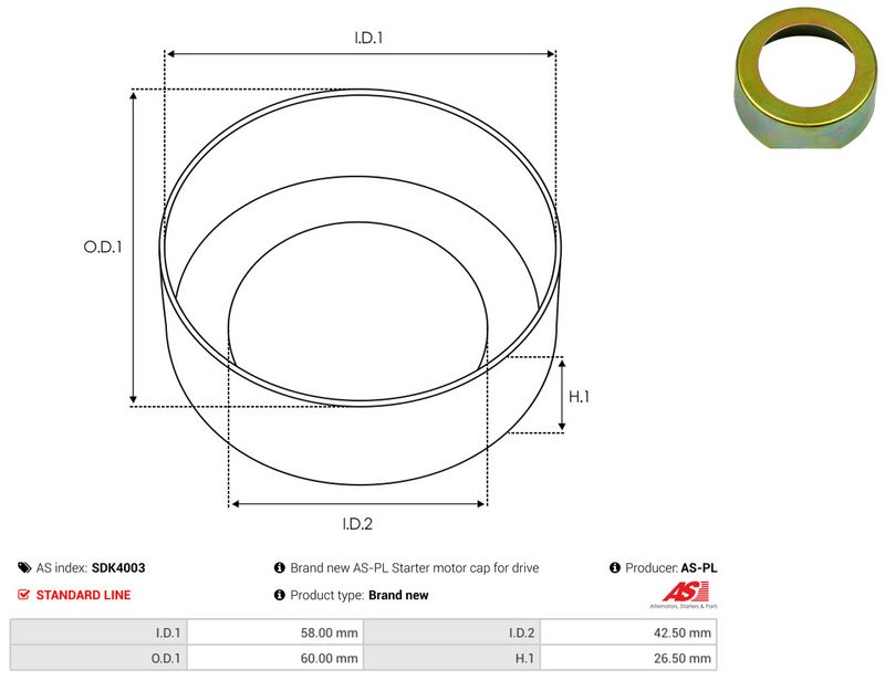 AS-PL SDK4003 Repair Kit, starter