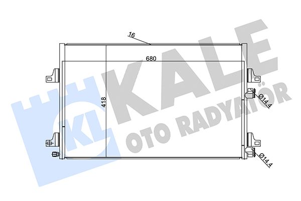 Конденсатор, система кондиціонування повітря, Kale Oto Radyatör 345290