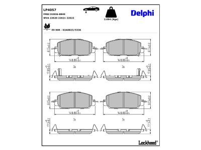 DELPHI LP4057 - Brake Pad Set, disc brake