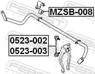 FEBEST 0523-002 Link/Coupling Rod, stabiliser bar