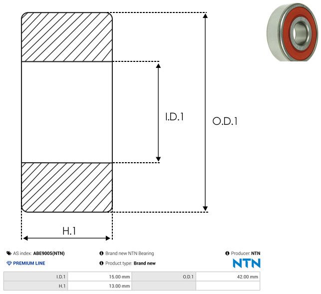 AS-PL ABE9005(NTN) Bearing
