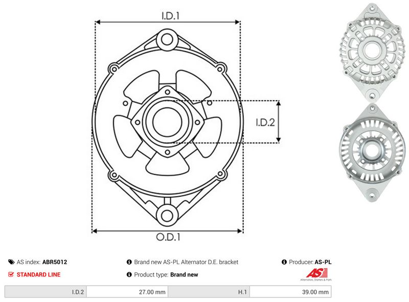 AS-PL ABR5012 Protective Cap, alternator