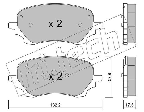 fri.tech. 1247.0 Brake Pad Set, disc brake