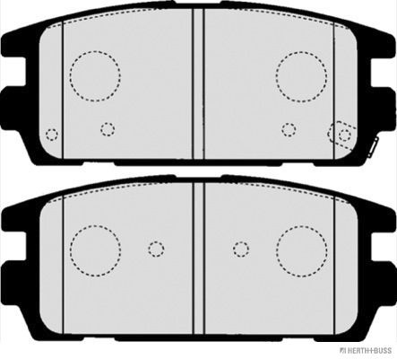 Комплект гальмівних накладок, дискове гальмо, Herth+Buss Jakoparts J3610511