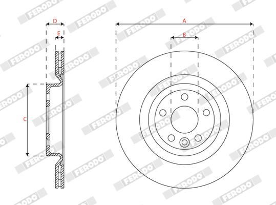 FERODO DDF2996C Brake Disc